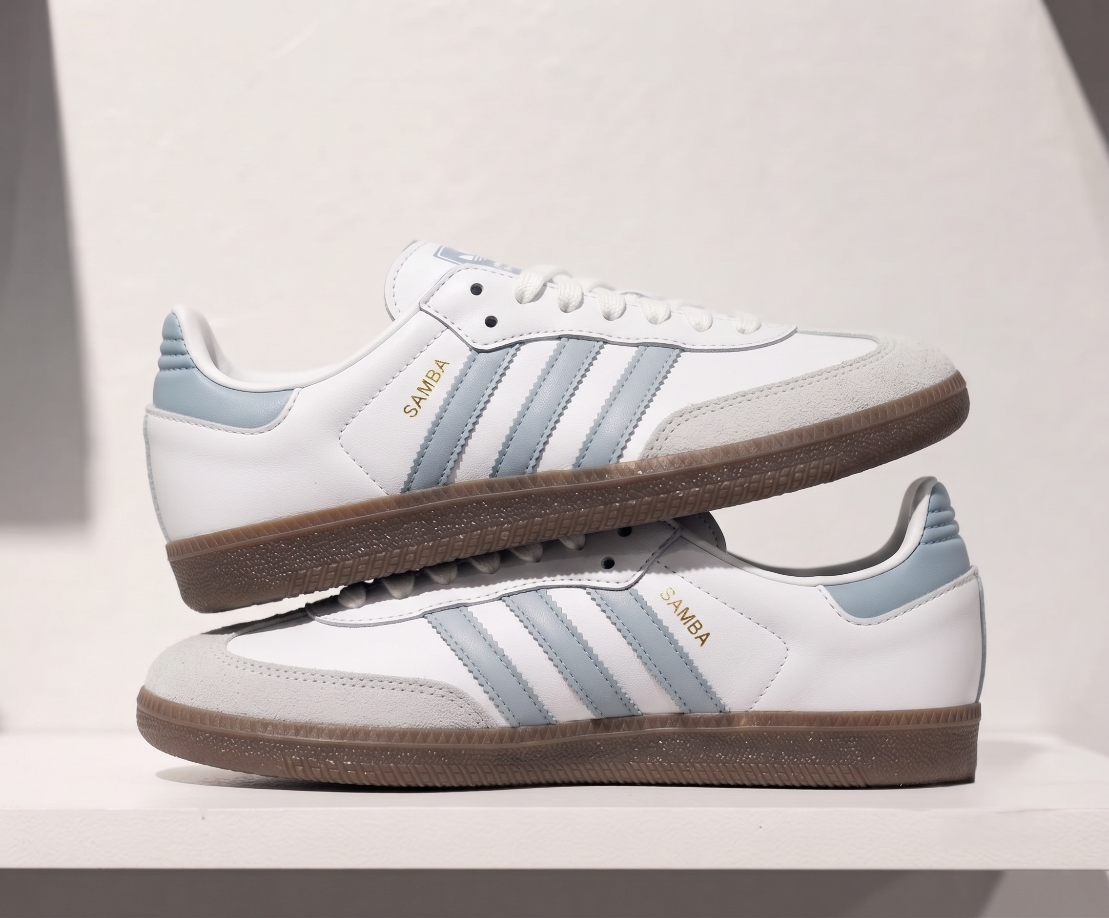 Adidas Samba OG - Blanc et Bleu Clair
