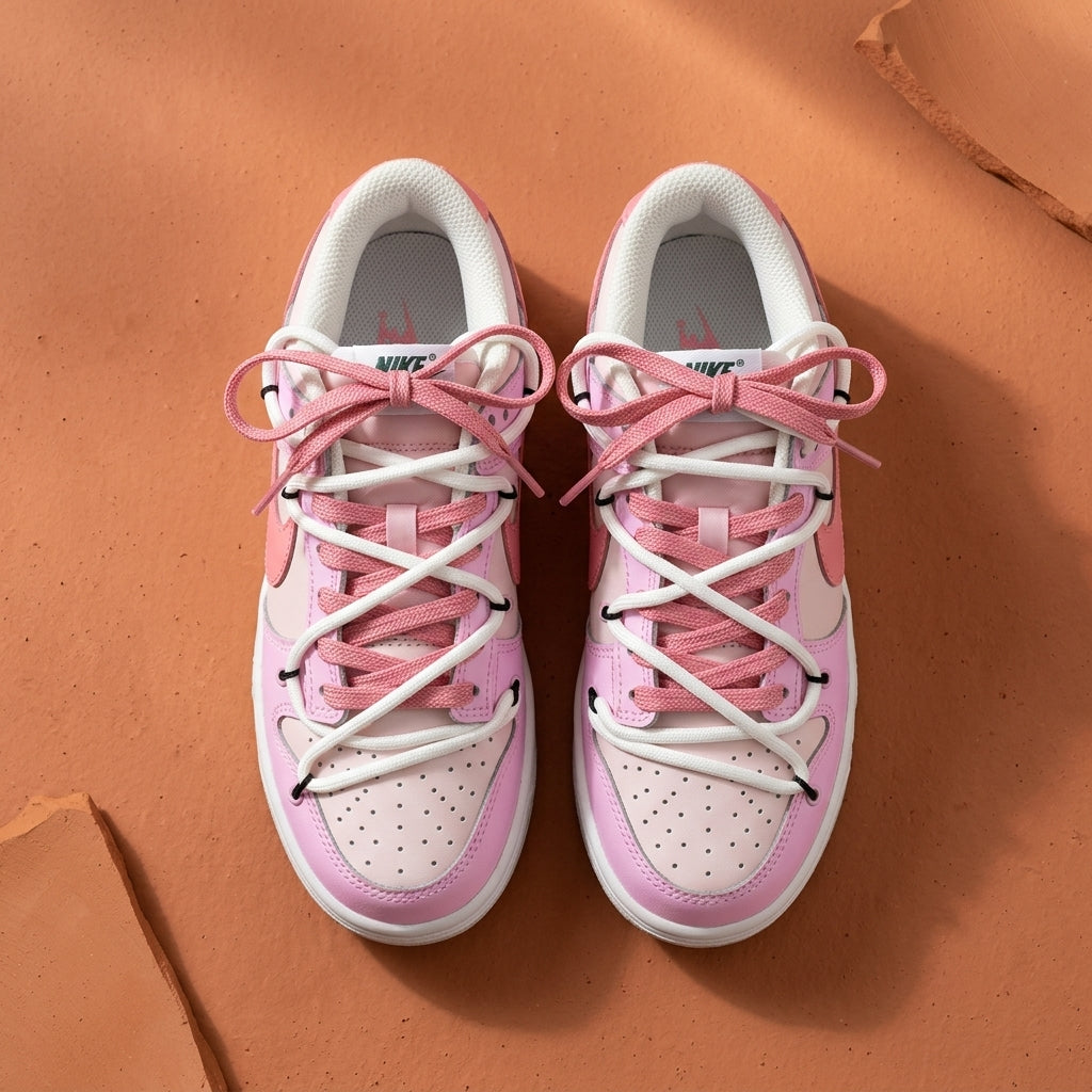 Nike Dunk Low Double Laces - Rose Bonbon/Crème