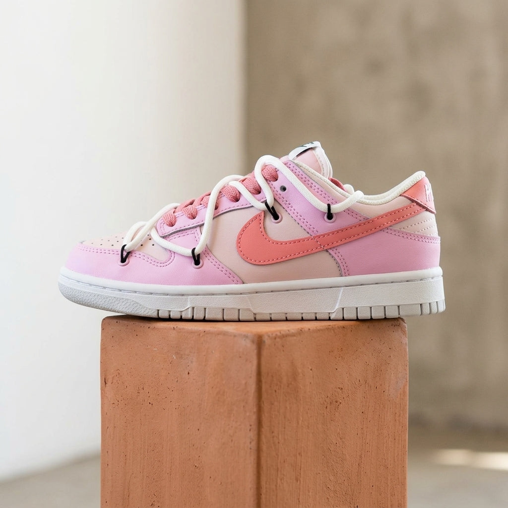Nike Dunk Low Double Laces - Rose Bonbon/Crème