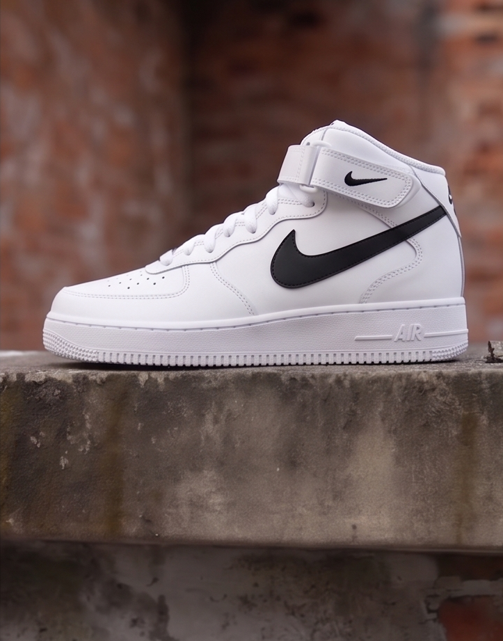 Nike Air Force 1 Mid '07 - Blanc/Noir