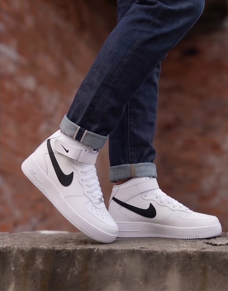 Nike Air Force 1 Mid '07 - Blanc/Noir