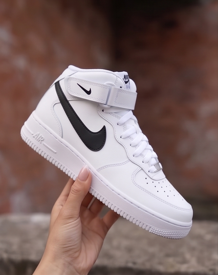 Nike Air Force 1 Mid '07 - Blanc/Noir
